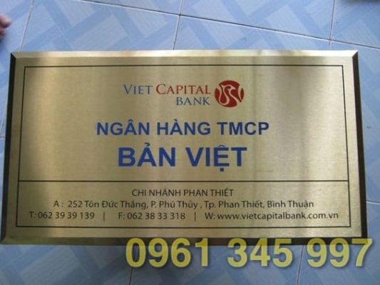 Biển hiệu inox ăn m&ograve;n