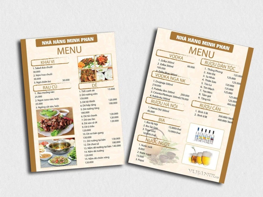 Cách tạo menu cho nhà hàng của bạn